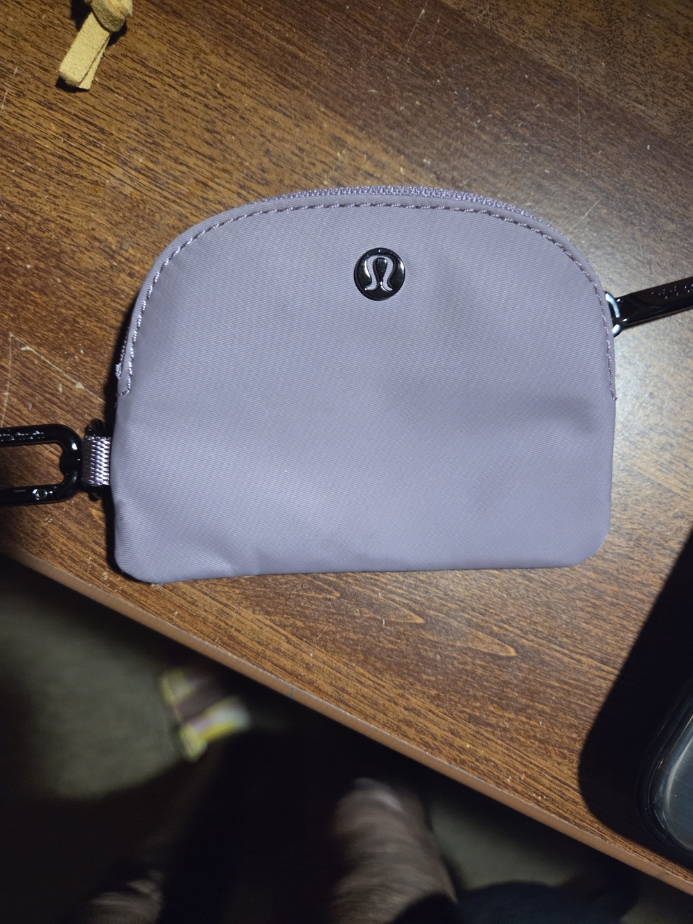 lululemon athletica Small Lavender Pouch with Snap Logo